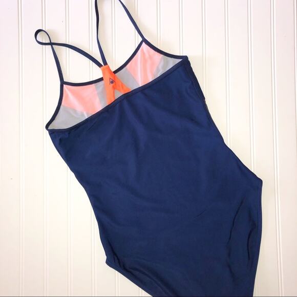 Aqua Sphere Navy Orange Aqua light full piece swimsuit size 10 / 36 - Picture 4 of 5
